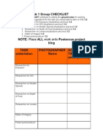 M Is for manual Task 1 Group Checklist