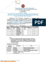 Notification ESIC West Bengal Faculty(Technical4u.com)