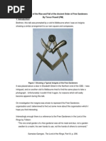 A Brief History of the Rise and Fall of the Ancient Order of Free Gardeners