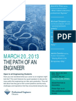 MARCH 20, 2013: The Path of An Engineer