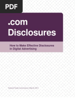 FTC's How to Make Effective Disclosures 
in Digital Advertising