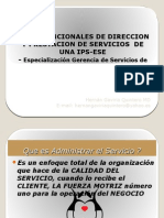 Areas Funcionales de Direccion y Prestacion de Servicios