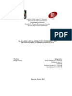 Ensayo Rol Del Capital Humano y Sus Incidencias en Las Empresas Venezolanas
