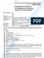 NBR 14918 - Chumbadores Mecanicos Pos-Instalados em Concreto - Avaliacao Do Desempenho