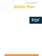12 Weeks Plan: Krishnakumar Shanmugam