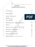CBSE Class11 Mathematics Limits and Derivative Test 05