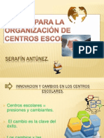 Claves para La Organización de Centros Escolares.