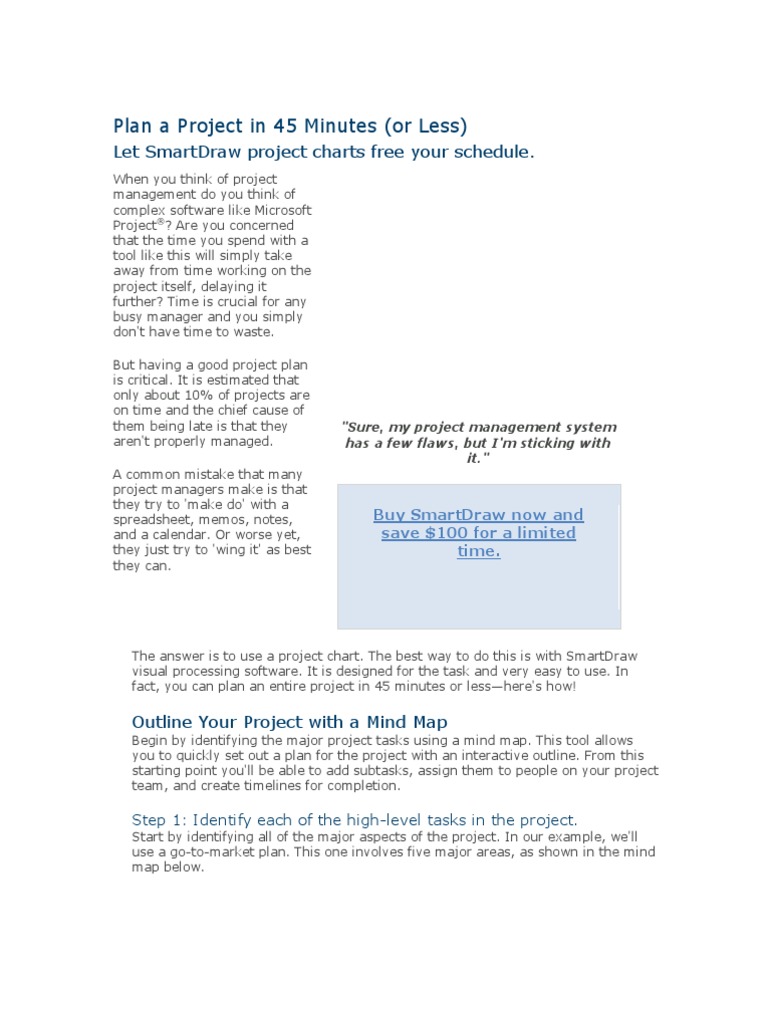 Plan A Project in 45 Minutes | PDF