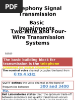 Telecommunication System Engineering Telephony Signal Transmission