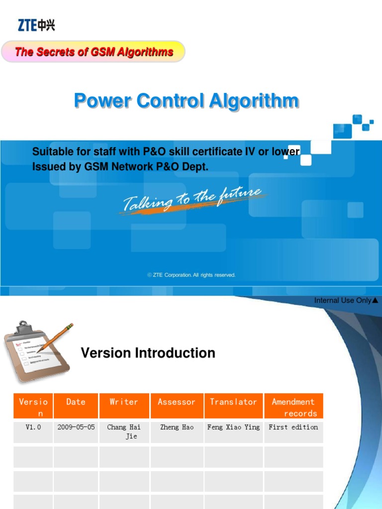 The Secrets of GSM Algorithms-Power Control Algorithm V1 (1) .0 | PDF ...