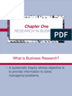 Chapter One: Research in Business