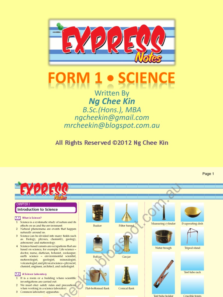 Express Notes - Science Form 1 | PDF