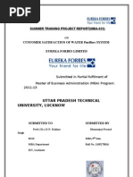 Download Customer Satisfaction on Eureka Forbes by Ajay Rajpoot SN130130004 doc pdf