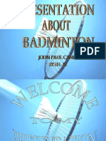 Presentation in Badminton