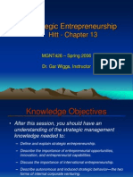 Strategic Entrepreneurship: Hitt - Chapter 13