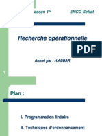 Recherche Opérationnelle: Université Hassan 1 ENCG-Settat