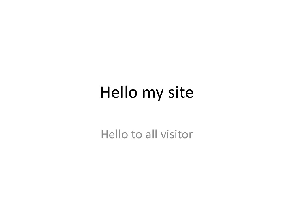 Welcome to My Site: A Visitor's Greeting | PDF