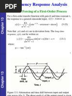 Frequency Response Analysis: Sinusoidal Forcing of A First-Order Process