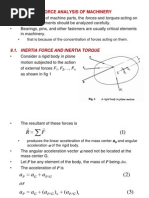 Force Analysis of Machinery: 9.1. Inertia Force and Inertia Torque