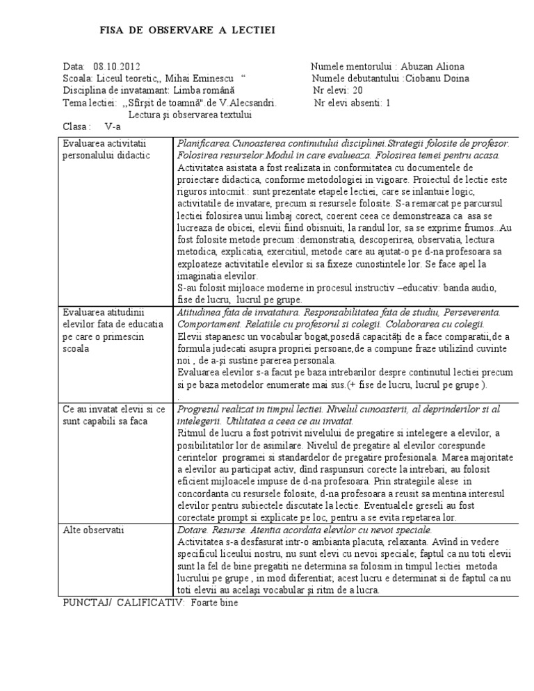 Fisa de fundamentare