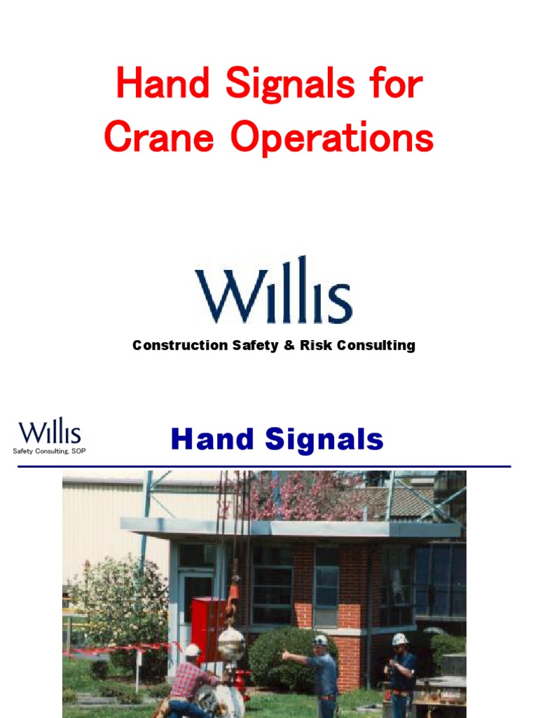Crane Operation Hand Signals Guide | PDF | Anatomical Terms Of Motion ...