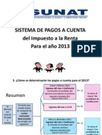 Pagos A Cuenta 2013 - DAOT 2012