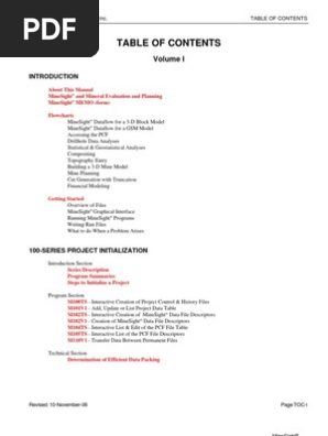 Table of Contents