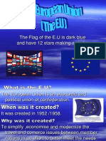 The Flag of The E.U Is Dark Blue and Have 12 Stars Making A Circle