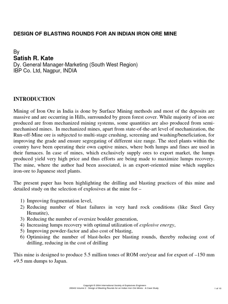 Education Drilling and Blasting Docs11 | PDF | Iron Ore | Explosive ...