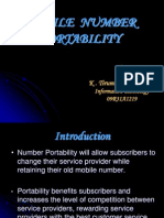 Mobile Number Portability: K - Tirumaleswara Reddy