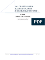 Fichas de Ortografia para Curriculum Ib - Phase1