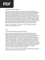 Review of Management Principle articles.