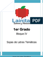 1er Grado - Bloque 4 - Sopa de Letras