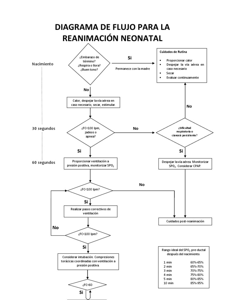 Flujograma de Reanimación Neonatal | PDF