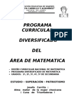 Programa Curricular Diversificado JCA - 2013