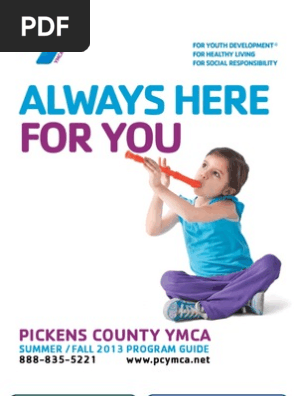 Pickens County Ymca Program Guide Summer Fall 2013 Personal