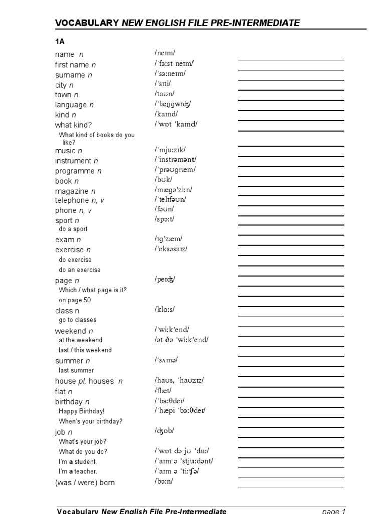 English Vocabulary Basics | PDF | Language Arts & Discipline