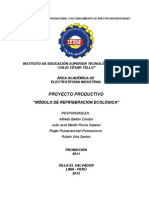 Modulo de Refrigeracion Ecologica (Alfredo Balbin Condor)