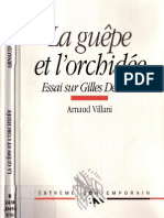 Arnaud Villani La Guepe Et L Orchidee Essai Sur Gilles Deleuze