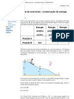 3 Lista de Exercicios - Conservação de Energia - EXPERIMENTUN