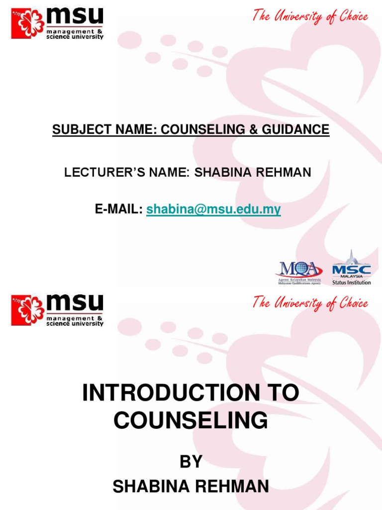 Introduction to Counseling Overview | PDF | School Counselor ...
