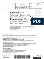 Migrationdocuments QP Current GCSE March 2012 - QP 1380 1F Que 20120302