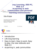 Senioren Lernen Online Life Long Learning, EEE-PC, Web 2.0