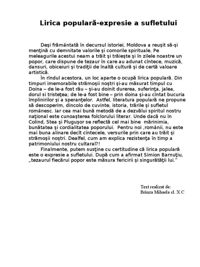Lirica Populara | PDF