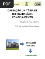 Aula de refrigeração e congelamento