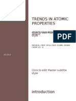 Trends in Atomic Properties - Electron Affinity