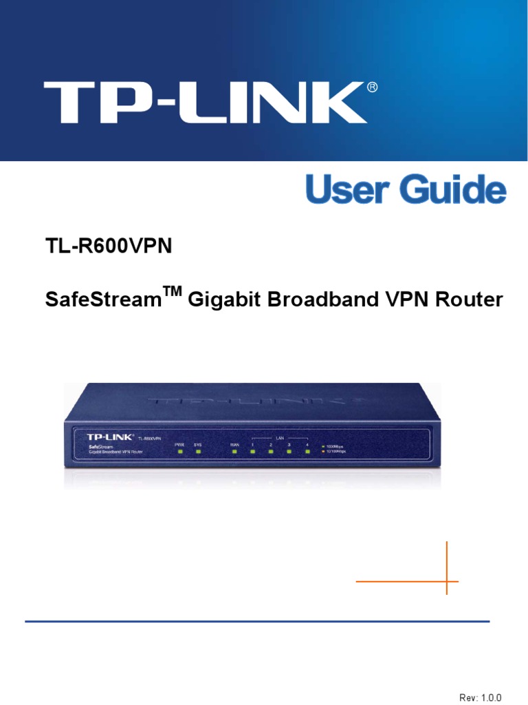 Tl-r600vpn v1 User Guide | PDF | Port (Computer Networking) | Ip Address