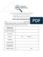 MCI Credit Card Authorization Form