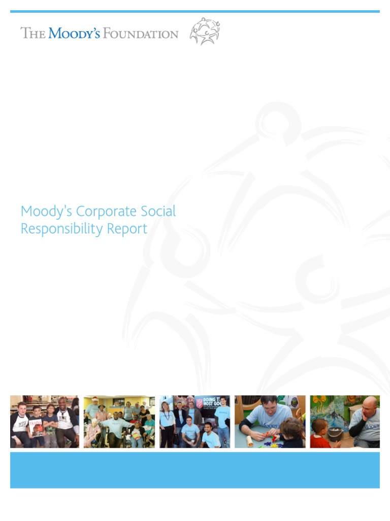 Moody's Corporate Social Responsibility With Letters From Moody's CEO