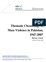 Thematic Chronology of Mass Violence in Pakistan 1947 2007